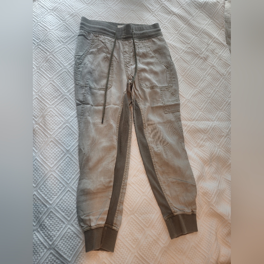 Anthropologie Gray and Tan Joggers